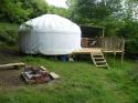 Self-catering holiday cottage - Cotswold Yurts at Westley Farm, Chalford, Stroud, Gloucestershire, Cotswolds, England