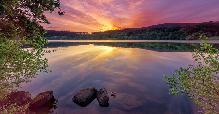 View over Dartmoor National Park