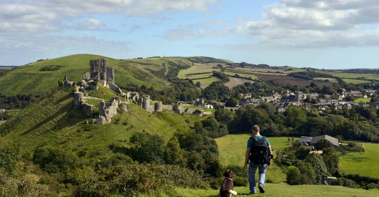 Corfe Castle, walking