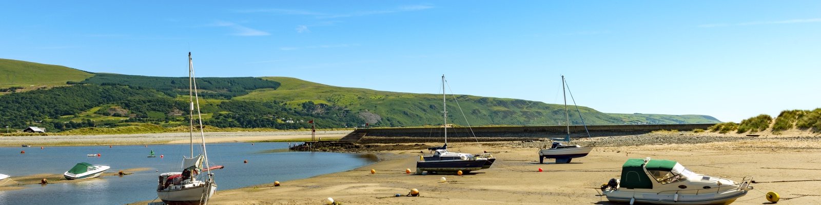 Barmouth beach and estuary, Snowdonia