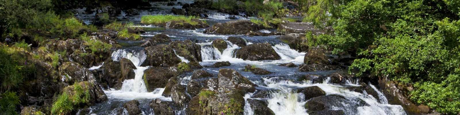 Famous Swallow Falls on river Llugwy near Betws-y-Coed, North Wales