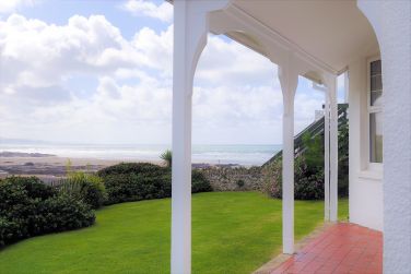 View of Crooklets beach from the verandah