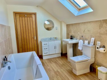 The upstairs bathroom, Jack and Jill lockable doors from each bedroom
