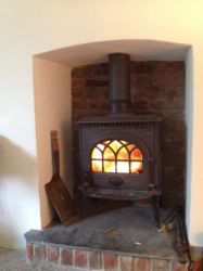 Wood burner in the sitting room