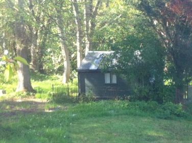 Cabin at the top of the garden