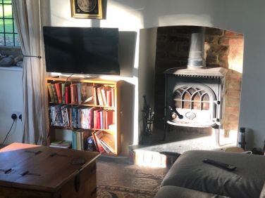 Sitting room with woodburner