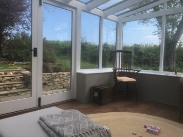 Large conservatory overlooking the garden