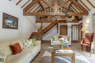 Lounge with gallery bedroom