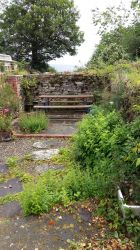 Patio with benches, table and parasol available, (when favoured).