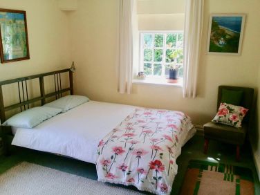Another view of bedroom with swan