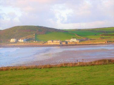 View of the house from the other side of the beach