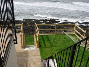 Back garden overlooking the beach