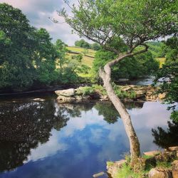 5-10 minutes walk is the River Wharfe