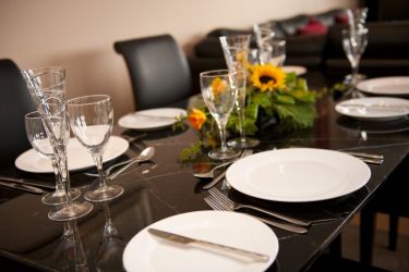 A table to fit all the family around after a day on the beach