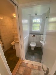 2022 old shower room newly converted to two rooms to include additional toilet with basin