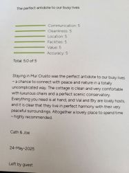 Guests stayed late May and posted review on another website