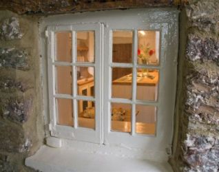 Old feature window in cottage