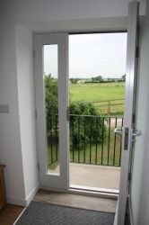 South facing views over fields and the Wolds