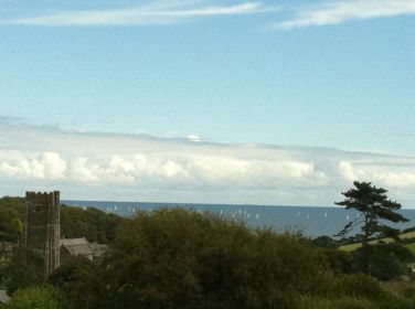 View to the sea from bedroom one and garden