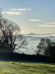 Glastonbury Tor in the morning mist