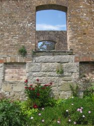 North side of the Coach House walled garden, the old grain mill