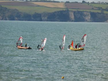 The sailing school at Polkerris beach, 15 minutes by car
