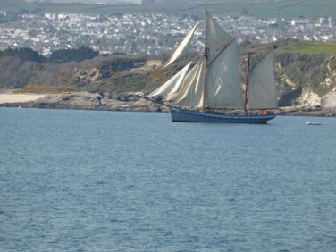 Tall ship sailing in Carlyon Bay