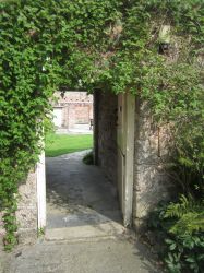 Entrance to the walled garden and the Coach House