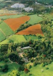 Tregrehan Garden in foreground to Eden
