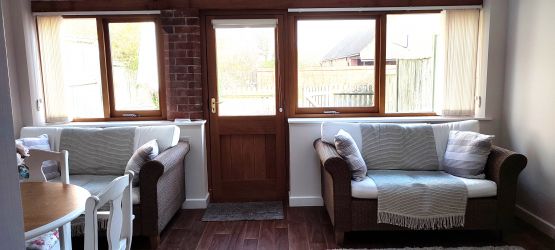 Sun room and dining room