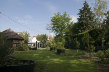 Garden looking towards cottage