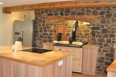 The large farmhouse kitchen at Honeymead