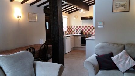 Sitting room and kitchen