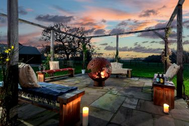 Take in the sunset by the fireball