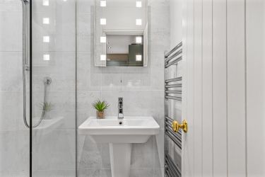 Shower room with sink