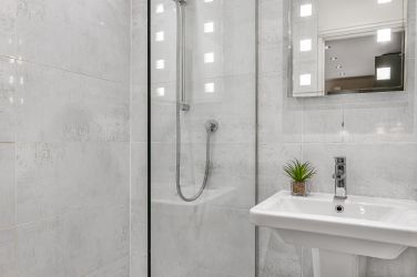 Shower room with sink