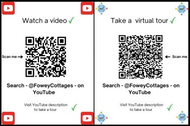 QR codes to video and virtual tour via YouTube channel