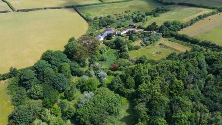 Aerial view of Dittiscombe Estate & Cottages