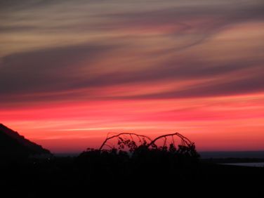 Sunset from the garden