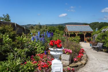 Garden with view over the countryside