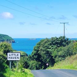 The view driving into Little Haven