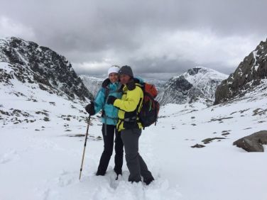 David and Sally enjoying the Fells in the snow