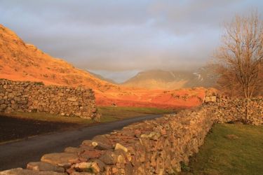 Scafell Pike at Sunset from Gable End