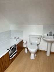 Upstairs family bathroom, Lochead also has a downstairs shower room.