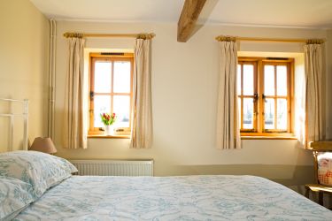 View from windows in kingsize bedroom, Fallow Cottage, Hucklesbrook Farm, New Forest Holiday Cottage