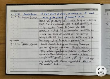 Recent entries in our Guestbook