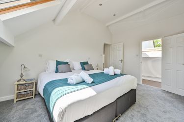 Bedroom 2 super king size zip and link beds so can be twins instead.  Power shower.