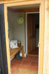 Entrance with small lobby area for storing boots