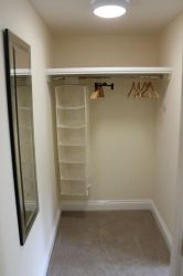 Large walk-in wardrobe for clothes storage