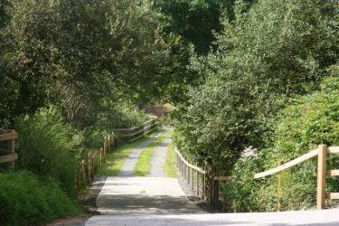 The drive leading down to the beach and coastal path